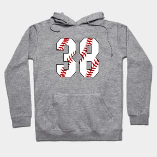 Baseball Number 38 #38 Baseball Shirt Jersey Favorite Player Biggest Fan Hoodie